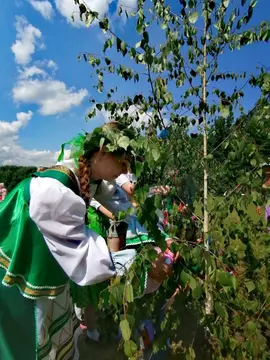 В селе Спасское Воловского района  прошёл ежегодный фестиваль этнокультуры "Зелёные святки"