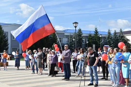 В Добровском районе отметили День Государственного флага