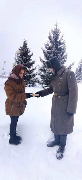 Работники Добровского дома культуры провели акцию памяти Блокадный хлеб