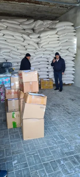 В Тербунском районе собрали и передали гуманитарную помощь жителям Донбасса.