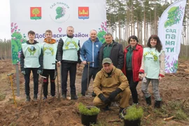 Акция Сад Памяти в честь погибших героев Великой Отечественной войны проходит в Добровском районе