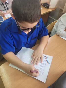 Школьники г. Задонска приняли участие в акции "Письмо солдату"
