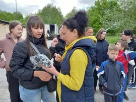 Елена Пронина и Светлана Тодорова в очередной раз посетили своих друзей в лагере "КЛЕН" с гуманитарной помощью
