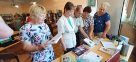 В Тербунской библиотеке прошла встреча с писателем краеведом, знатоком истории Тербунского края Колесником А.В.