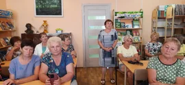 В Тербунской библиотеке прошла встреча с писателем краеведом, знатоком истории Тербунского края Колесником А.В.