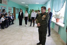 Сегодня школа села Вторые Тербуны присоединилась к Всероссийскому образовательному проекту "Парта Героя"