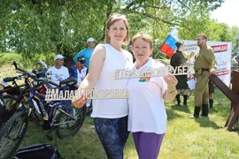В Тербунском муниципальном районе  состоялся веломарафон по линии фронта «Дороги Победы»