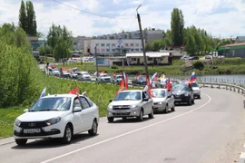 "Автопробег 80" под таким символичным названием прошел автопробег в Краснинском районе