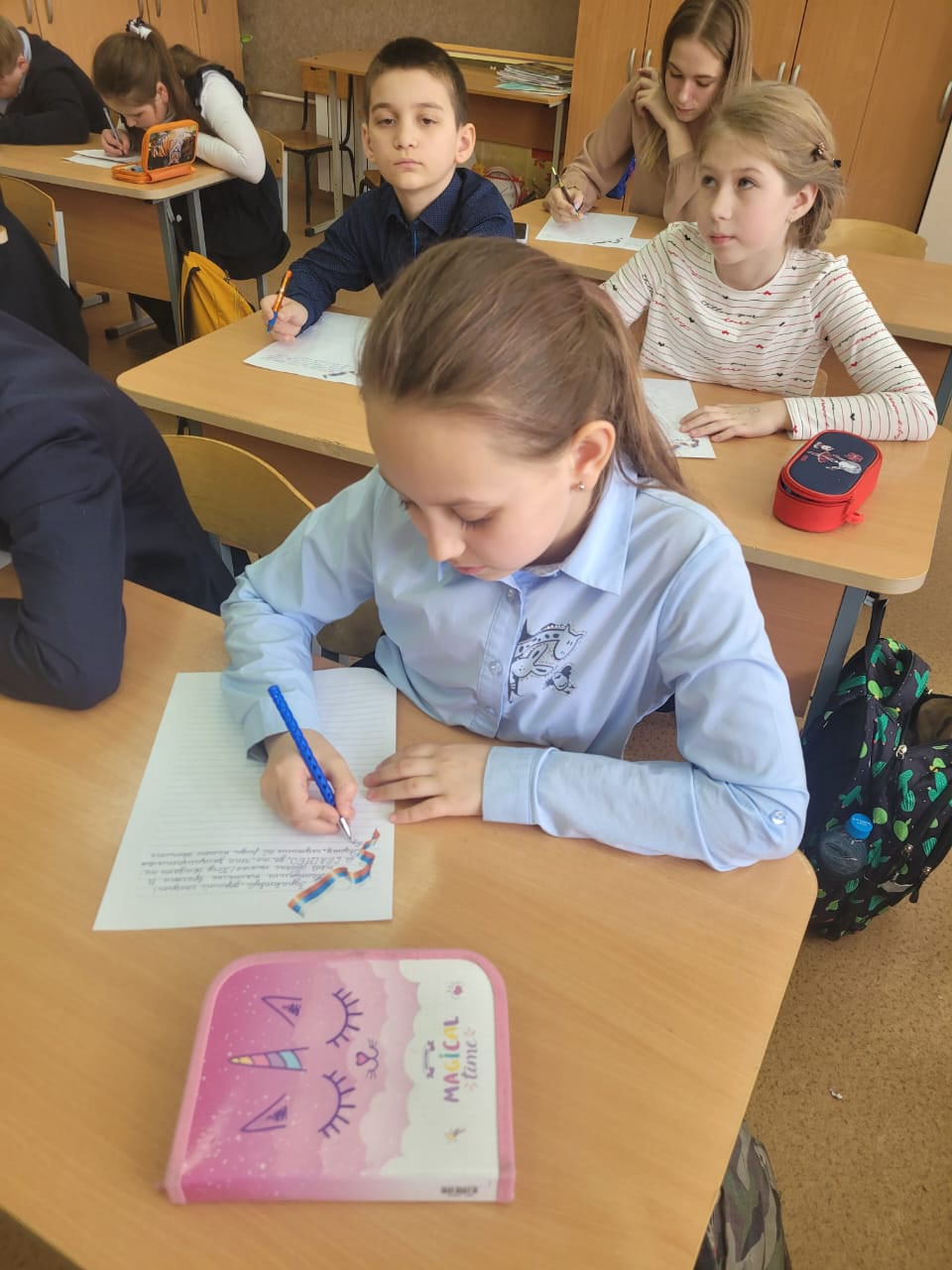 Школьники г. Задонска приняли участие в акции "Письмо солдату"