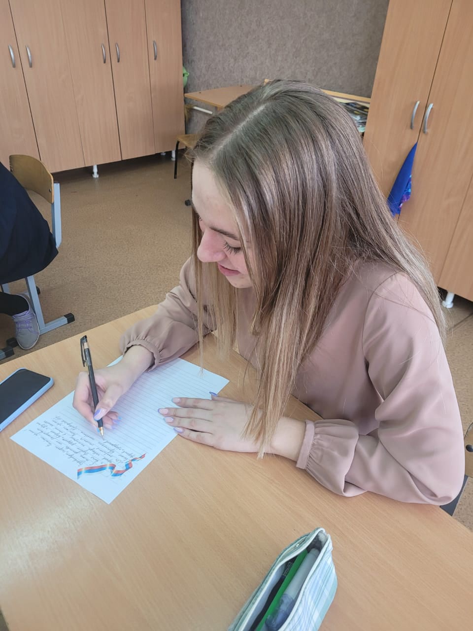 Школьники г. Задонска приняли участие в акции "Письмо солдату"