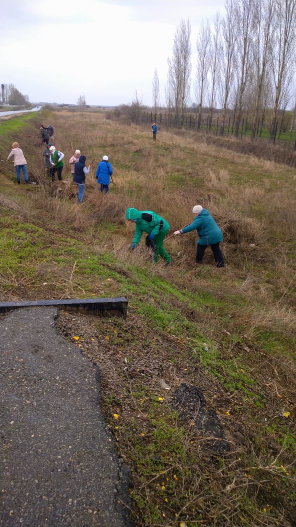 Активисты  Добринского отделения  Союза женщин вышли на субботник 22 апреля