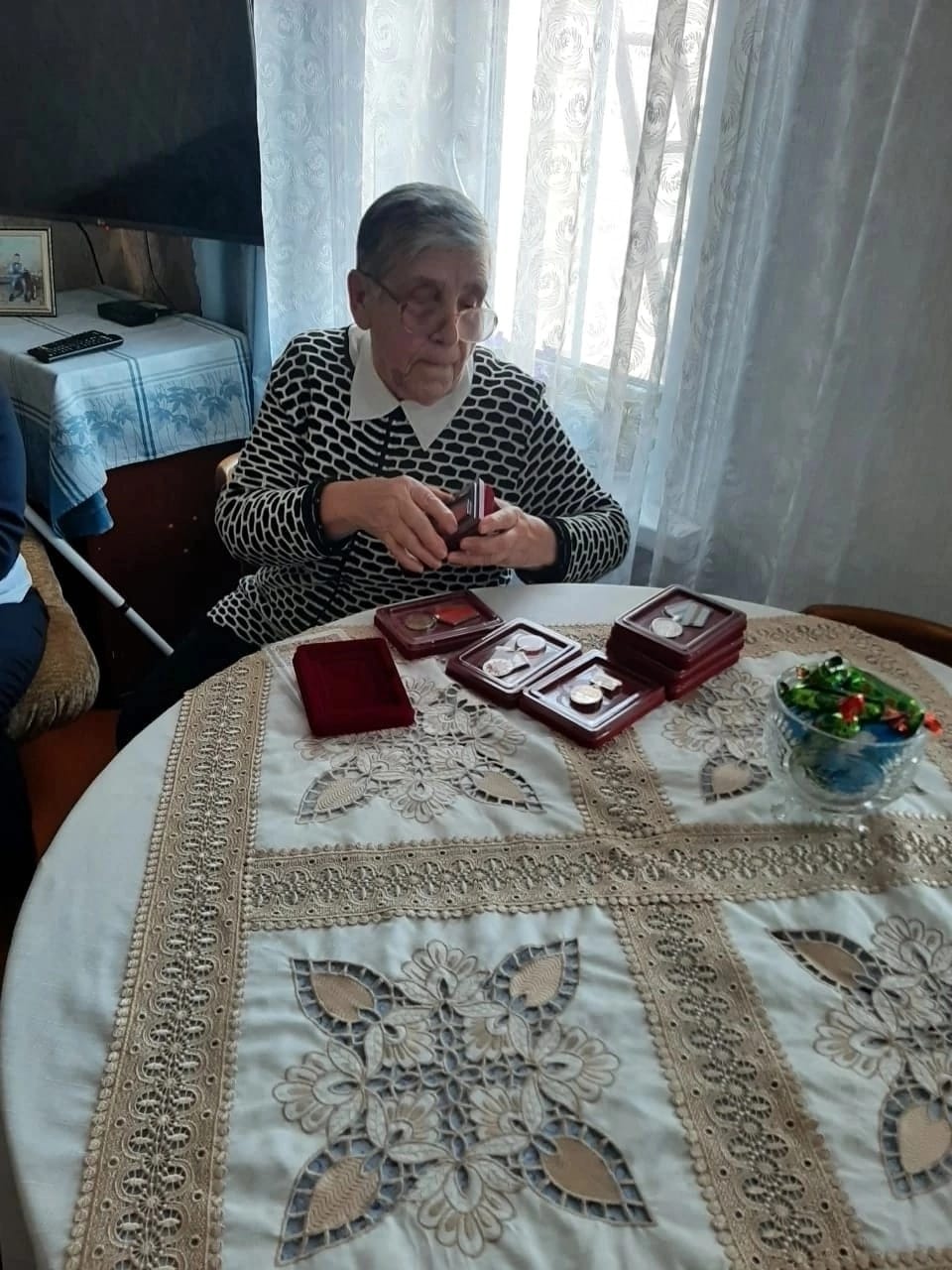 Членом женсовета была организована встреча, темой которой стала Великая Отечественная война