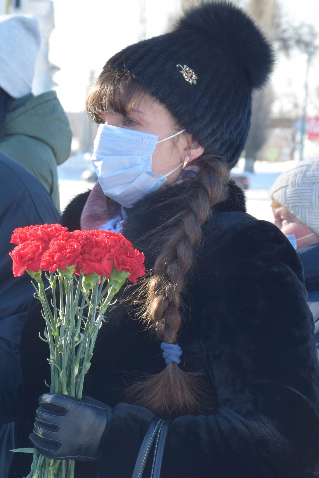 27 января у входа в городской парк Усмани проходила акция «Блокадный хлеб»