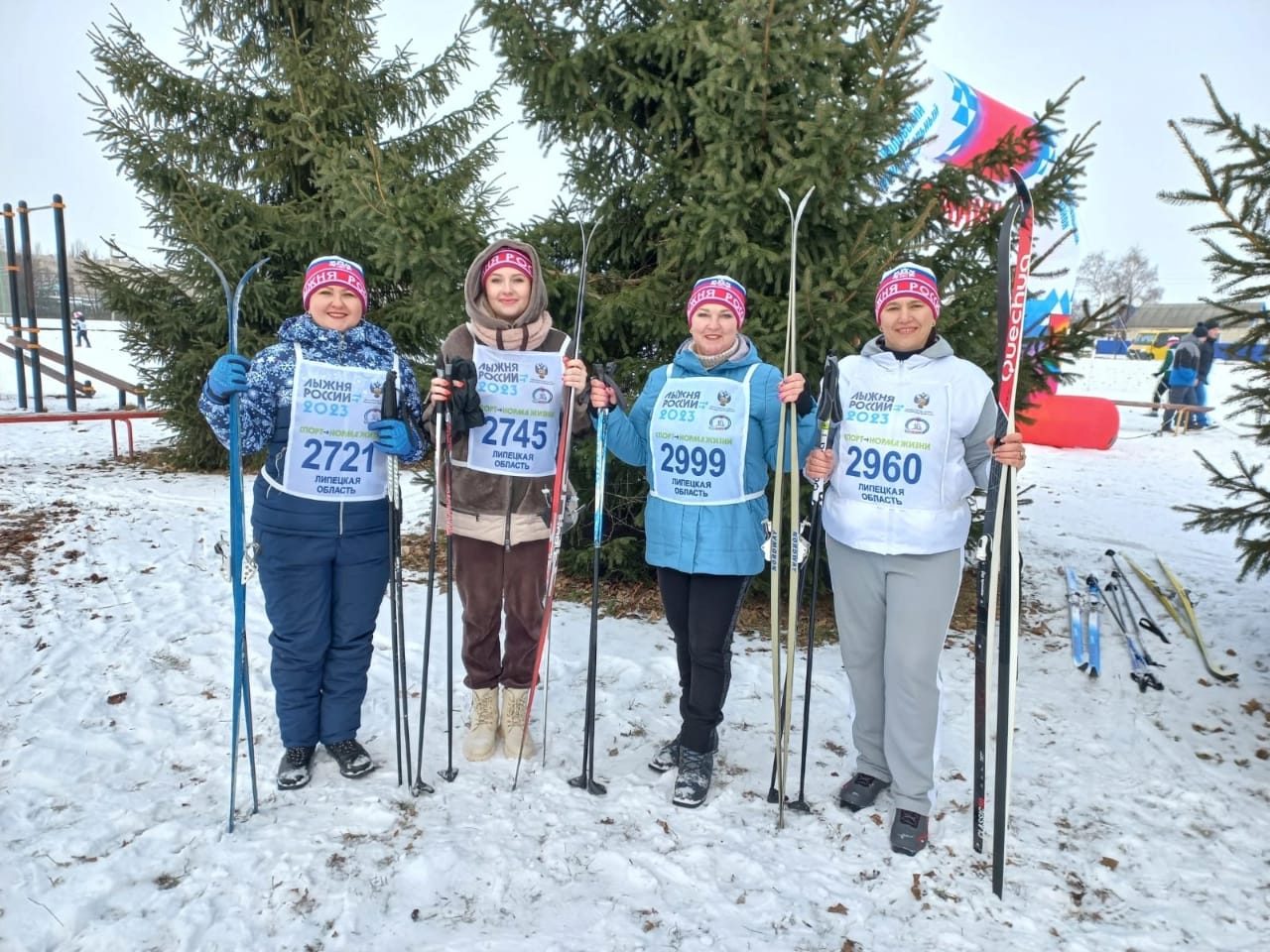 В Воловском районе 11 февраля прошел лыжный забег "Лыжня России 2023"