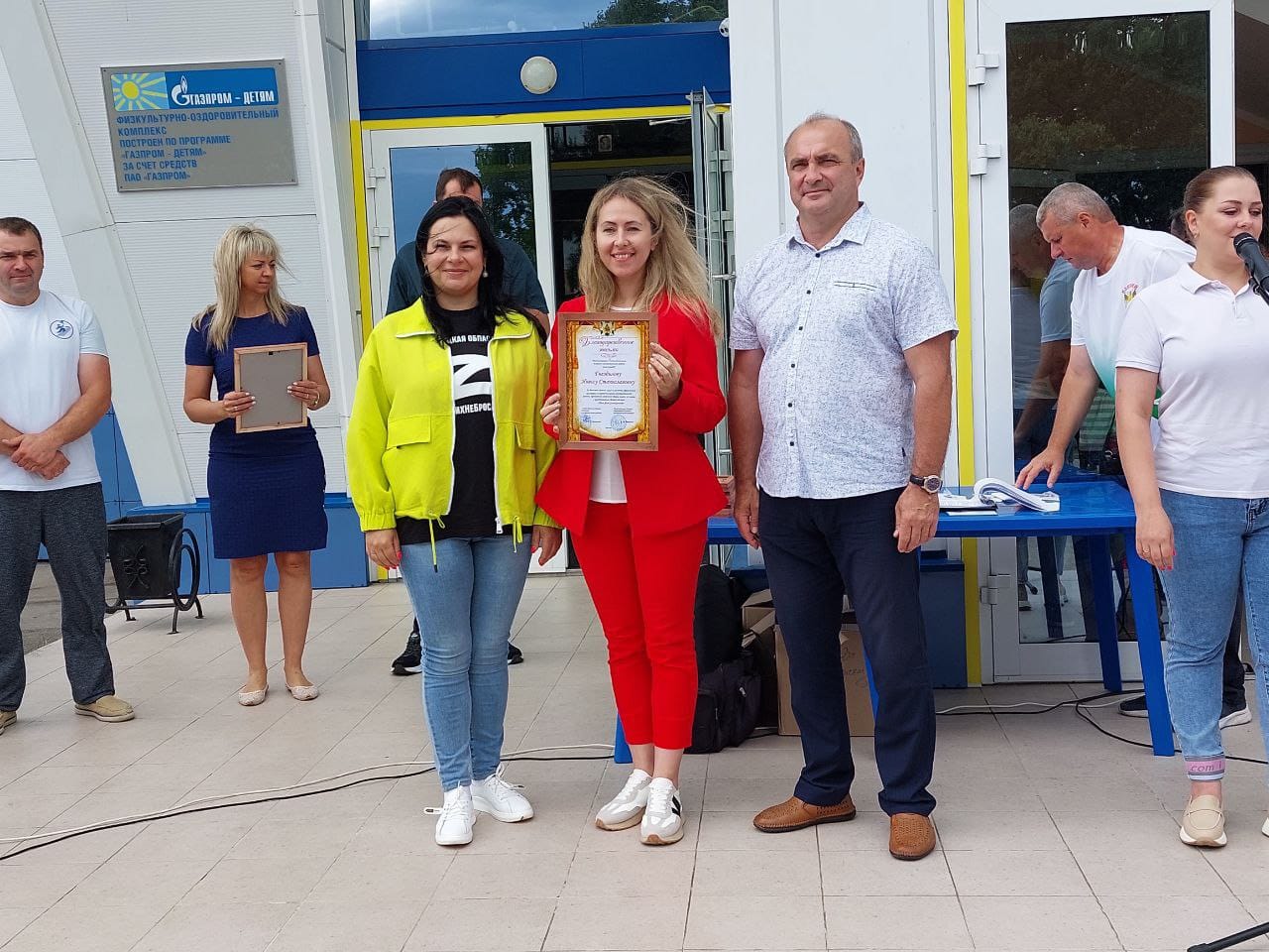 День физкультурника члены Союза женщин Елецкого района Липецкой области встретили на площадке физкультурно-оздоровительного комплекса "Воргол"