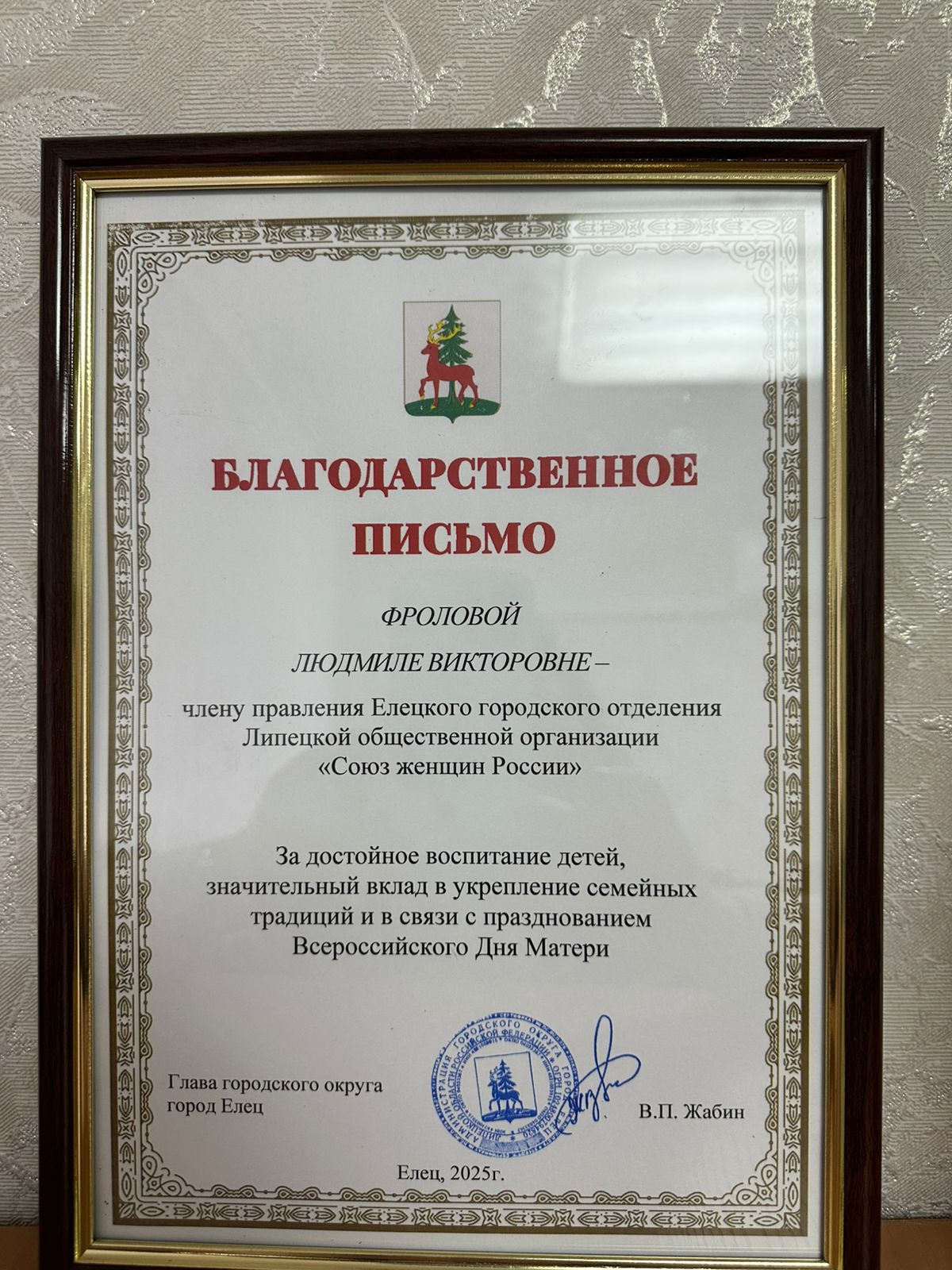 Как и по всей стране в городе Ельце прошло праздничное мероприятие, посвященное Дню матери