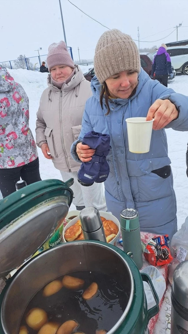 В селе Н-Никольское прошла спортивная эстафета на льду
