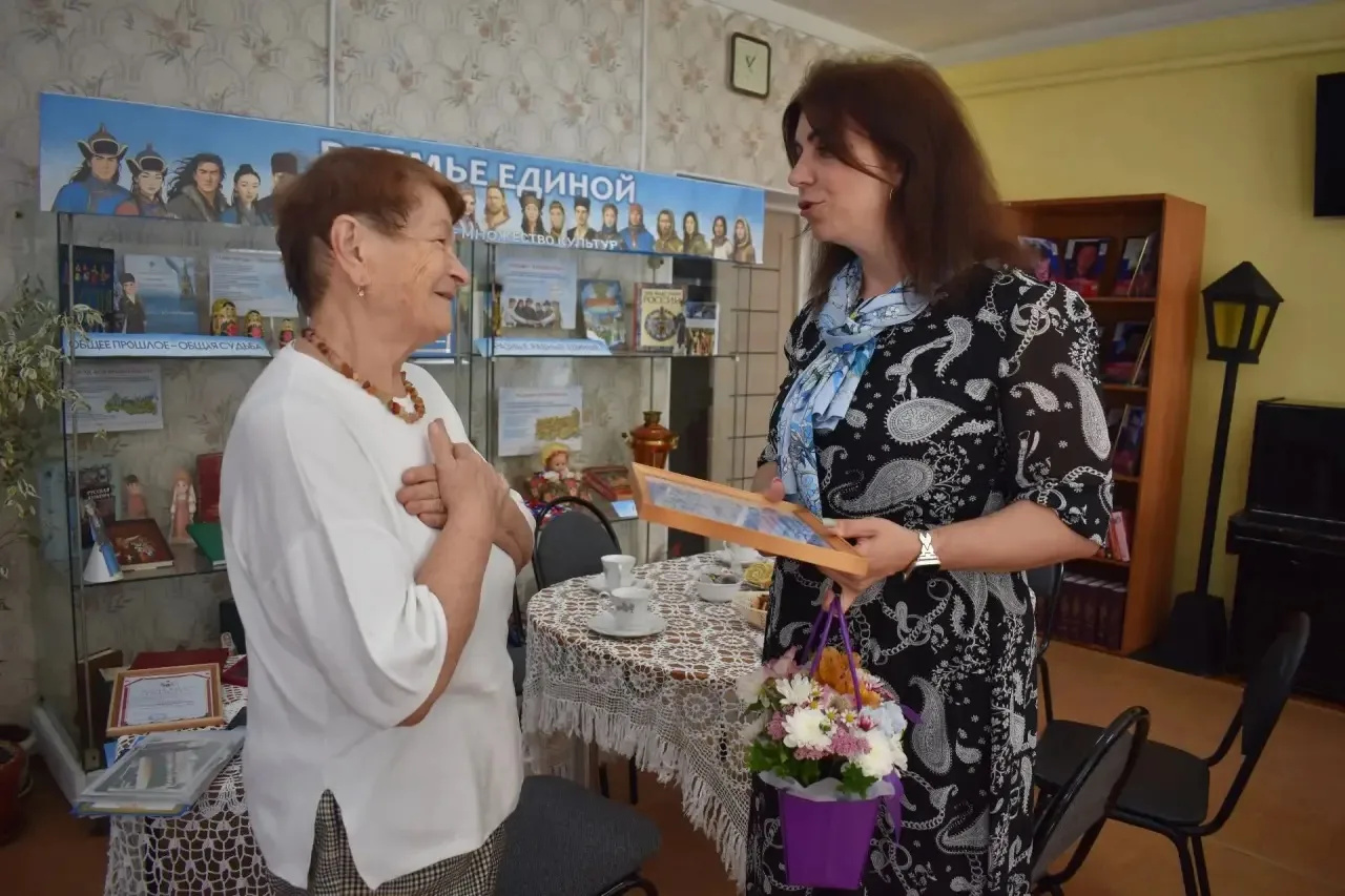 На базе Измалковской центральной библиотеки им. В.А. Дрокиной состоялась встреча с Людмилой Балаевой из с. Измалково